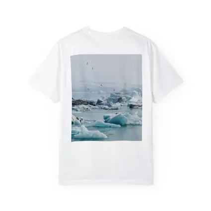 Icebergs Floating in Glacial Arctic Waters