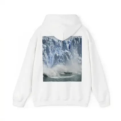Glacier Calving Ice Wall Ocean Spray