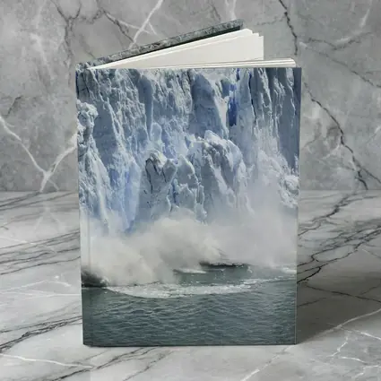 Glacier Calving Ice Wall Ocean Spray