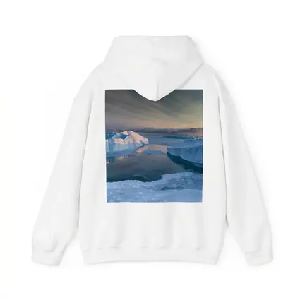 Arctic Icebergs Frozen Ocean Sunset Sky