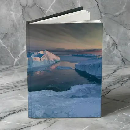 Arctic Icebergs Frozen Ocean Sunset Sky