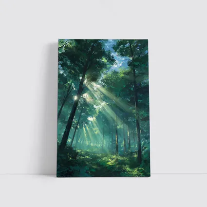 Anime Forest Sunlight Rays Through Trees
