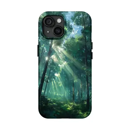 Anime Forest Sunlight Rays Through Trees
