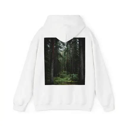 Dark Pine Forest Moss Green Woodland Scene
