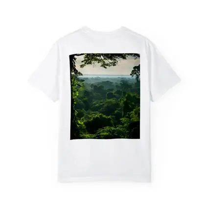 Dense Tropical Rainforest Canopy Misty Horizon
