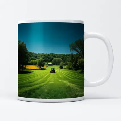 Green Farm Field Tractor Rural Countryside
