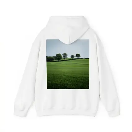 Green Rolling Fields With Trees Landscape