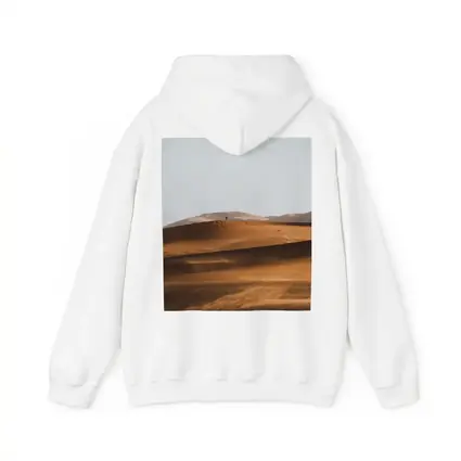 Lone Figure Walking Desert Sand Dunes