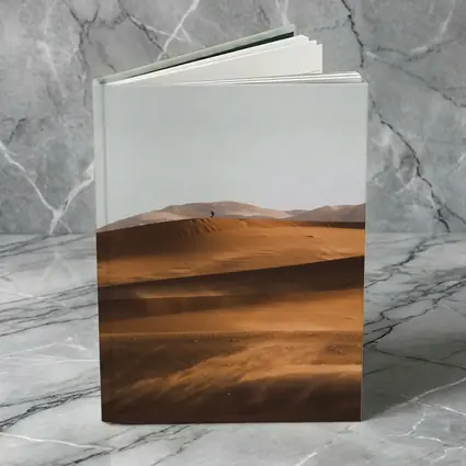 Lone Figure Walking Desert Sand Dunes
