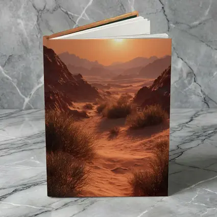 Desert Canyon Sunset Warm Golden Sky