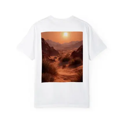 Desert Canyon Sunset Warm Golden Sky