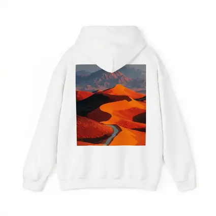 Orange Desert Dunes Winding Road Mountain