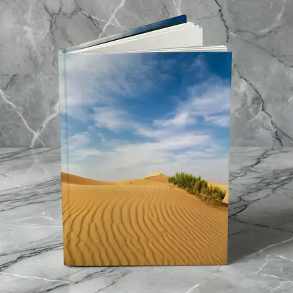 Golden Sand Dunes Blue Sky Desert