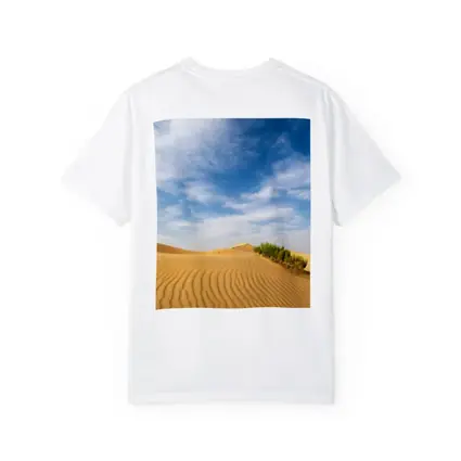 Golden Sand Dunes Blue Sky Desert