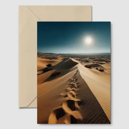 Golden Sand Dunes Desert Landscape Sun