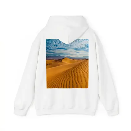 Golden Sand Dunes Blue Cloudy Sky