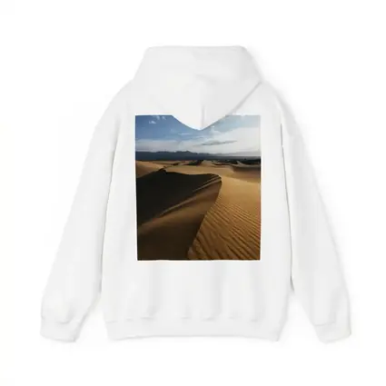 Golden Sand Dunes Desert Mountain Horizon