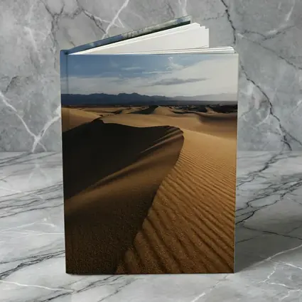 Golden Sand Dunes Desert Mountain Horizon