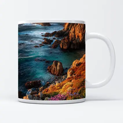 Big Sur Rocky Coastline Golden Hour Seascape