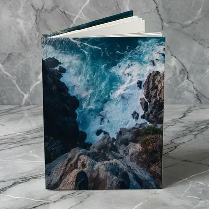 Cliff Edge View Over Ocean Waves