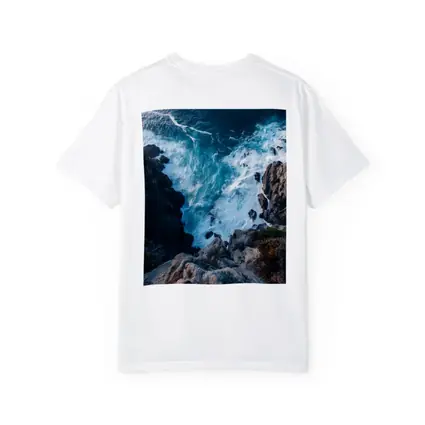 Cliff Edge View Over Ocean Waves