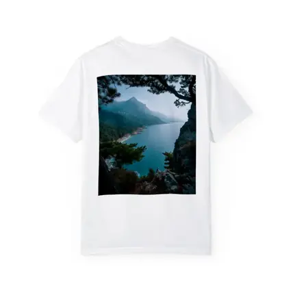 Rocky Coastal Cliffs Pine Trees Mountain View