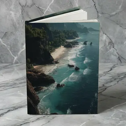 Aerial Coastal Cliffs Turquoise Ocean Waves