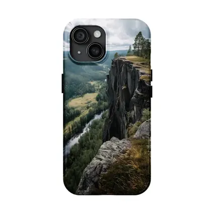 Rocky Cliff Overlooking Forest River Valley