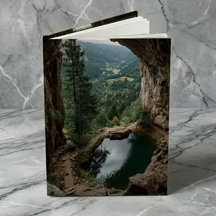 Cave Opening Mountain Valley Forest View