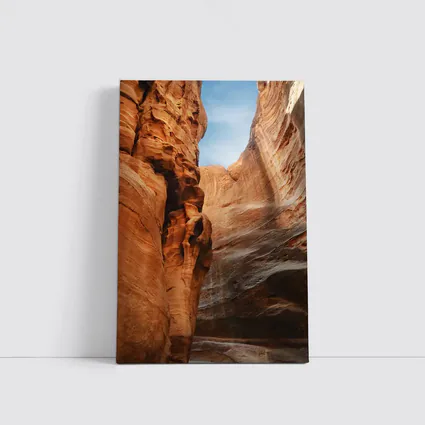 Red Rock Slot Canyon Blue Sky