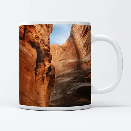 Red Rock Slot Canyon Blue Sky