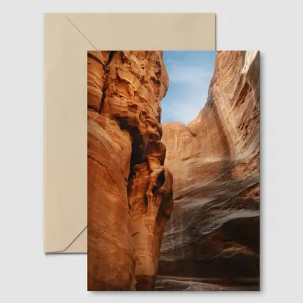 Red Rock Slot Canyon Blue Sky