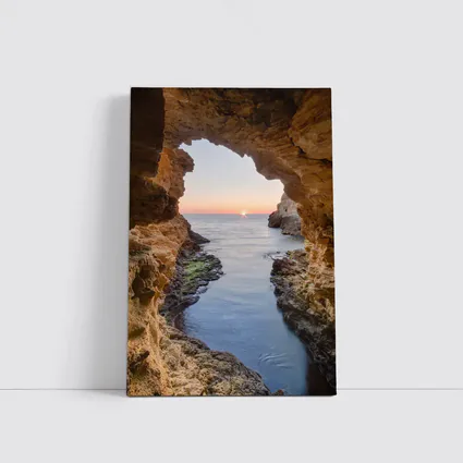 Sea Cave Arch Ocean Sunset Rocky Coast