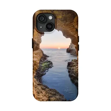 Sea Cave Arch Ocean Sunset Rocky Coast