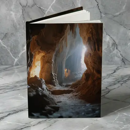 Ancient Cave Interior With Glowing Light