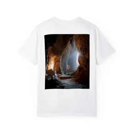 Ancient Cave Interior With Glowing Light