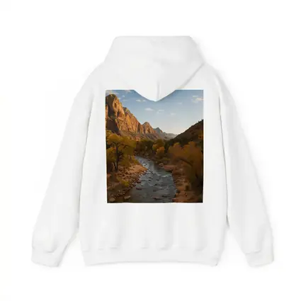 Zion Canyon River Autumn Red Cliffs