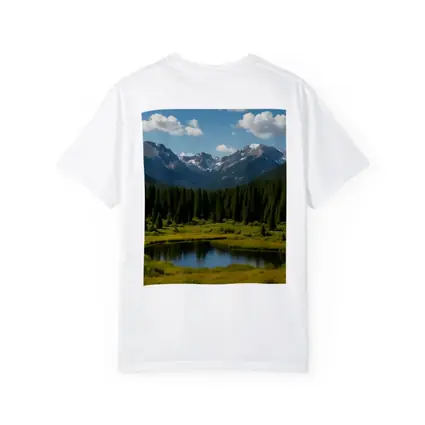 Alpine Mountain Lake Forest Green Landscape