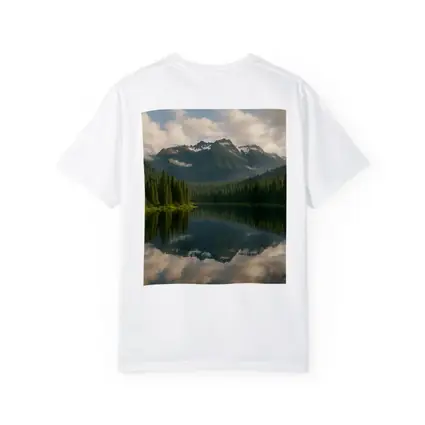 Mountain Lake Reflection Pine Forest Landscape