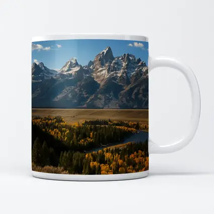 Grand Teton Mountains Snake River Autumn Valley