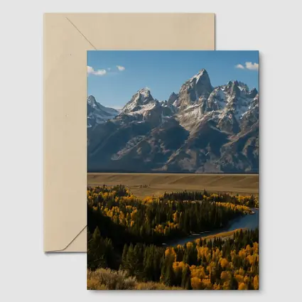 Grand Teton Mountains Snake River Autumn Valley