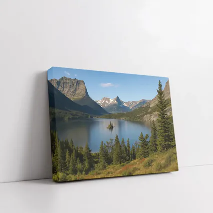 Mountain Lake Island Glacier National Park