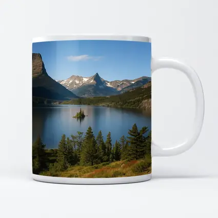 Mountain Lake Island Glacier National Park