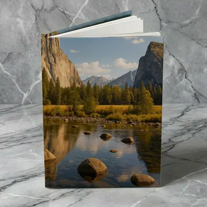 Yosemite Valley River Granite Cliffs Landscape
