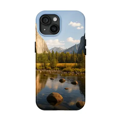 Yosemite Valley River Granite Cliffs Landscape