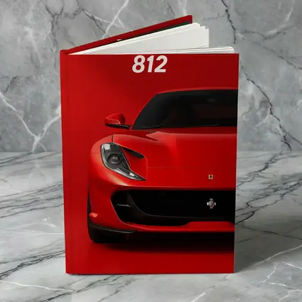 Ferrari 812 Superfast Red Background Art