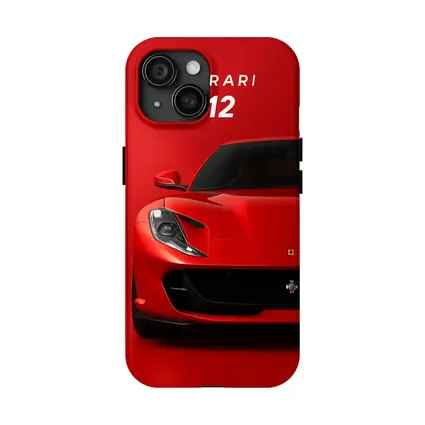 Ferrari 812 Superfast Red Background Art