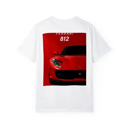 Ferrari 812 Superfast Red Background Art