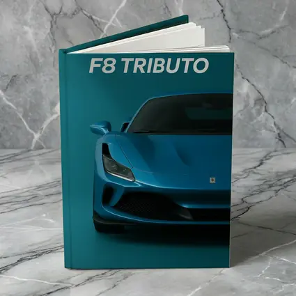 Ferrari F8 Tributo Blue Studio Front View