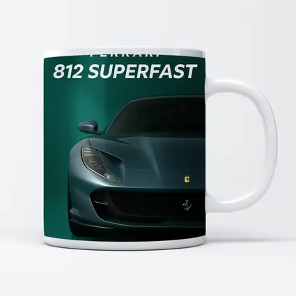 Ferrari 812 Superfast Green Background Art